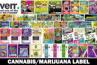 design cannabis mylar pouch, preroll, jar, vape, cbd, package label
