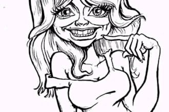 draw for you cartoon pictures sketch  logos caricatures comic scenes maps and almost everything you want just