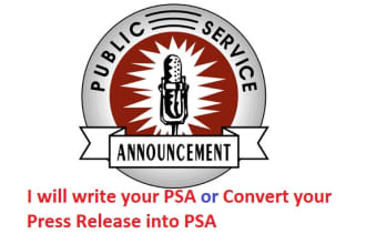 write your public service announcement for radio