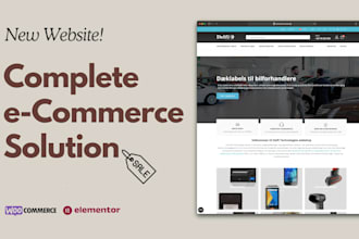 create ecommerce website with wordpress woocommerce elementor