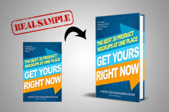 convert book cover to 3d hardcover mockup