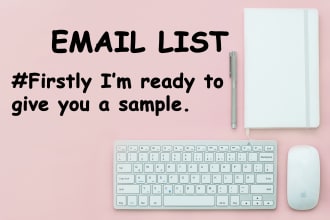 provide you niche based targeted email list