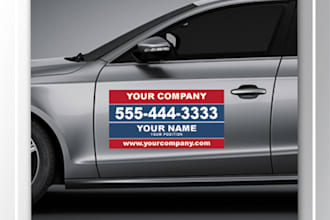 design clear and impressive car door magnet