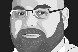 create a vector portrait of your Dad, husband,brother, uncle for fathers day and any other day
