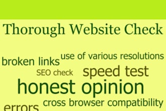 thoroughly test your website