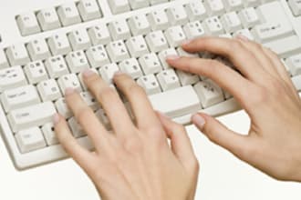 do 3 hrs of data entry, web research, MS Excel or Word work, or admin job