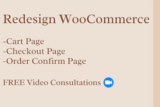 redesign checkout, cart, and payment pages for maximum conversions woocommerce