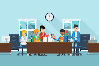 create a modern flat illustration