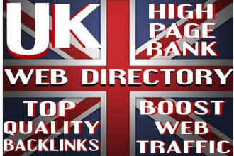 provide 35 manual UK high pr web directory submissions