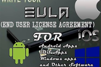 write you a customised mobile application eula
