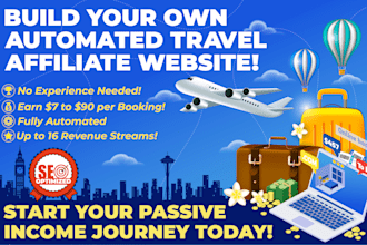 create an automated travel affiliate website for passive income