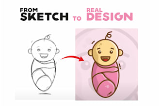 transform your logo sketch into a professional design