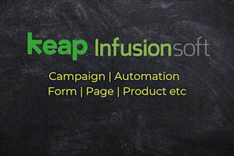 create campaign, automation, landing page in keap, infusionsoft