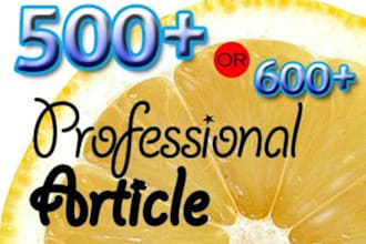write 500 to 600 words of professional article and passes Copyscape just