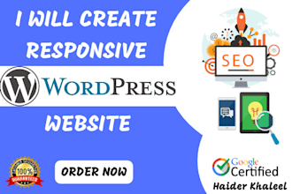 develop an eye catchy SEO optimized wordpress website