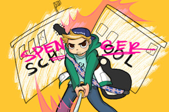 draw you as a scott pilgrim character