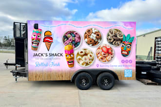 provide truck wrap design or van wrap design