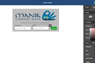create opt in form and integrate it with your website