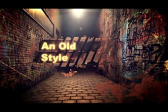create this urban graffiti street introvideo with your text