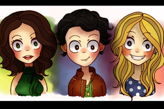 create a cute cartoon portrait of you