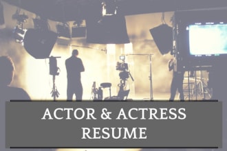 create a professional actor resume