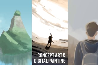 do concept art and digital illustration