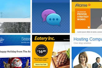 design beautiful email template, header, footer, news letter