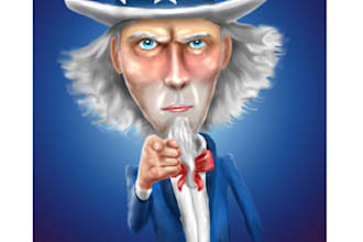 draw a funny caricature of the picture you provide
