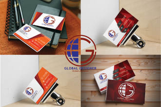 design 2 sided business card, letterhead and stationary
