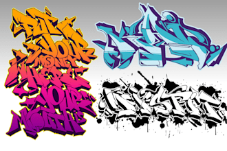 create any text in graffiti style