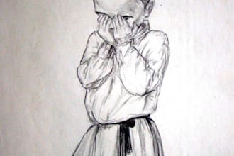 sketch out a scene/portrait using pencil