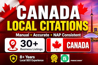 build manual canadian local citations and business listings