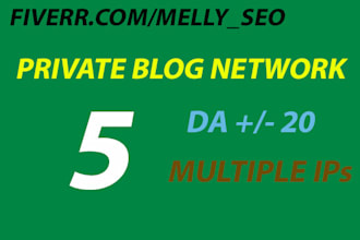 post 5 articles to website with domain authority 15 to 20