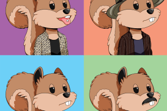create unique art for 10k nft collection and meme coin