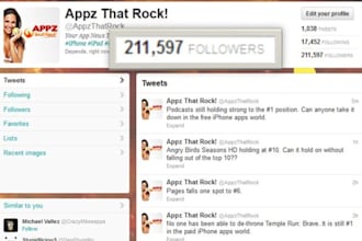 tweet to our 100k+ followers about your iPhone, iPad, App, Apple, or Tech related website