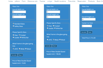create a modern wix website with a price quote calculator