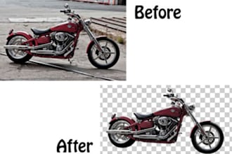 remove the background of 6 pictures