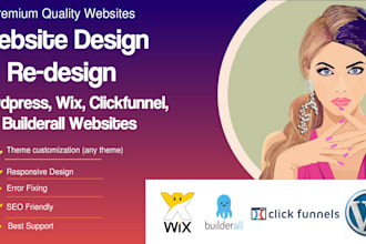 create SEO friendly wordpress wix clickfunnel websites