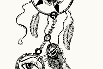 create handmade pen and ink drawings for your business or personal use