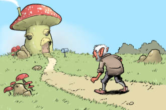 draw original illustration for your book, blog or website