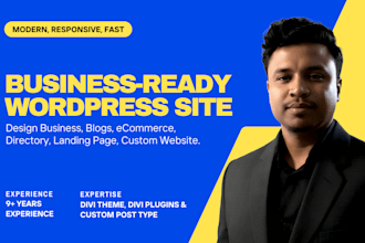 install and create website with divi theme and divi builder