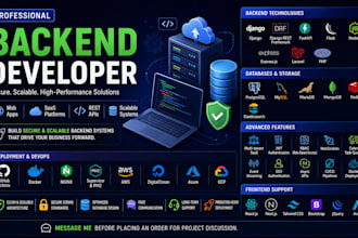 develop scalable django and fastapi backend apis