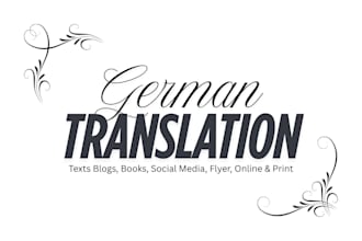 translate english to german for websites, shops, blogs, books, brochures