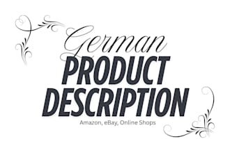write product descriptions in german for amazon, ebay, shops, airbnb