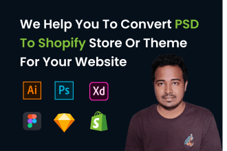 convert PSD, xd, ai, figma to shopify theme from sketch