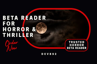 be your horror beta reader with honest feedback