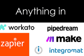 do any integration in zapier,  make, pipedream, n8n
