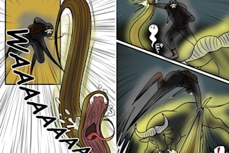 do manga and anime comic strip, sketch, fan art, character design, graphic novel