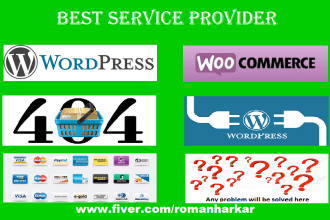 fix any wordpress or woocommerce problems and customizations