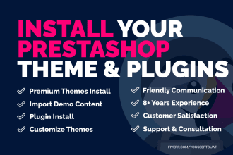 install and customize your prestashop theme and modules